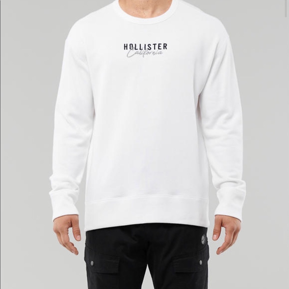 NEW Hollister White Crewneck